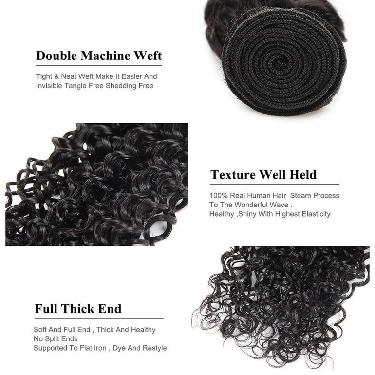 lumiere Hair 2Bundles Deep Wave Virgin Human Hair Extension