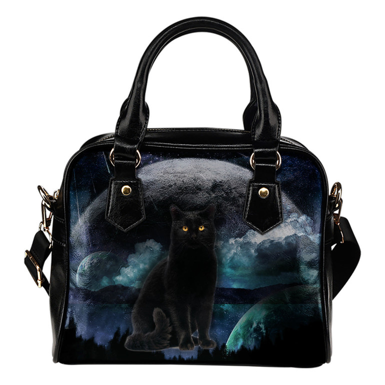 Cat Handbag Cat Planet Shoulder Handbag