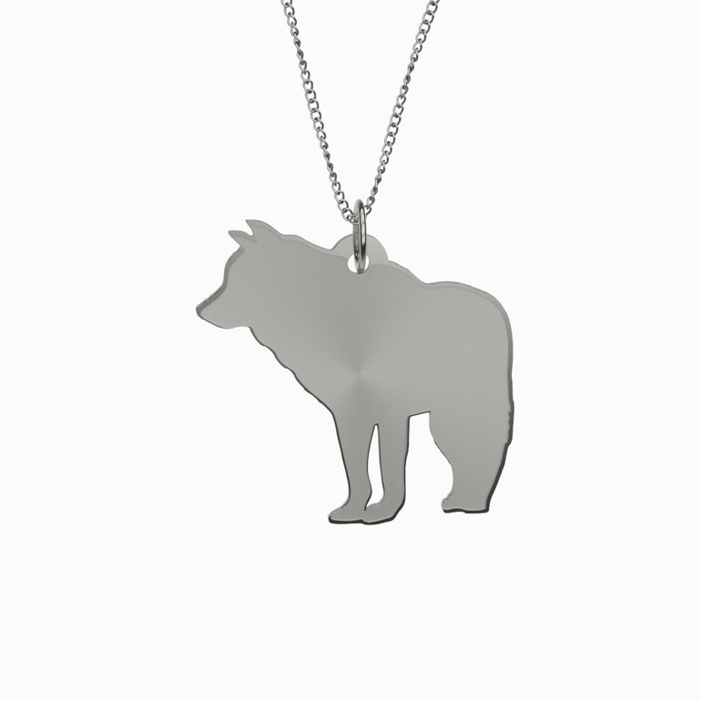 Wolf Necklace 925 Sterling Silver Pendant