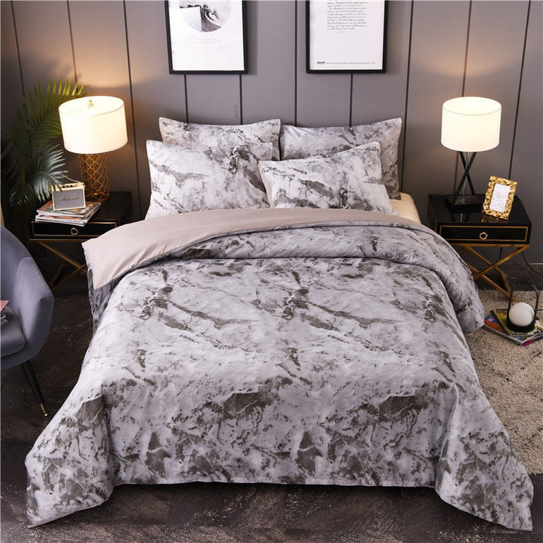 Marble Bedding Set Black White Geometric Nordic Simple Bedding Simple Queen King Sizes Duvet Cover Pillowcase 3 pieces polyester