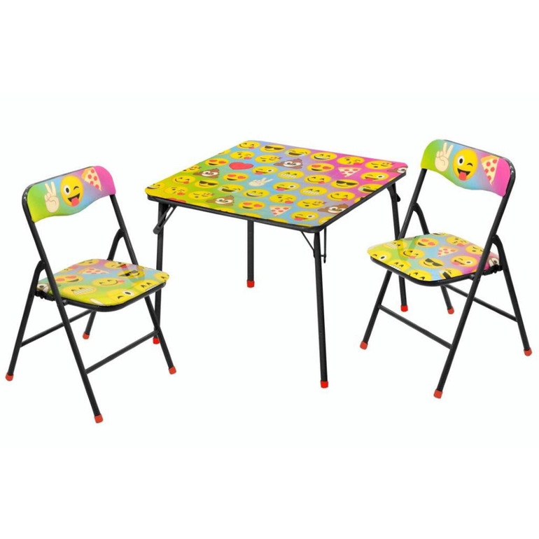 Emoji Pals Kids and Toddlers 3 Piece Table and Chairs Set