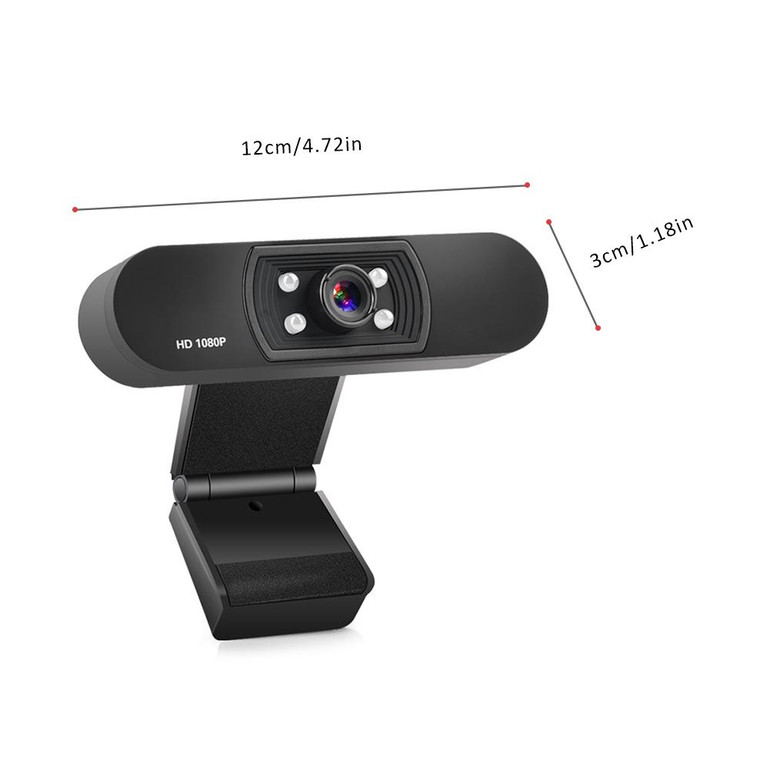 Full HD Webcam usb 1080p hd Computer PC WebCamera 1920x1080 with Microphone Cameras for Live Broadcast Video Calling Conference (Black)