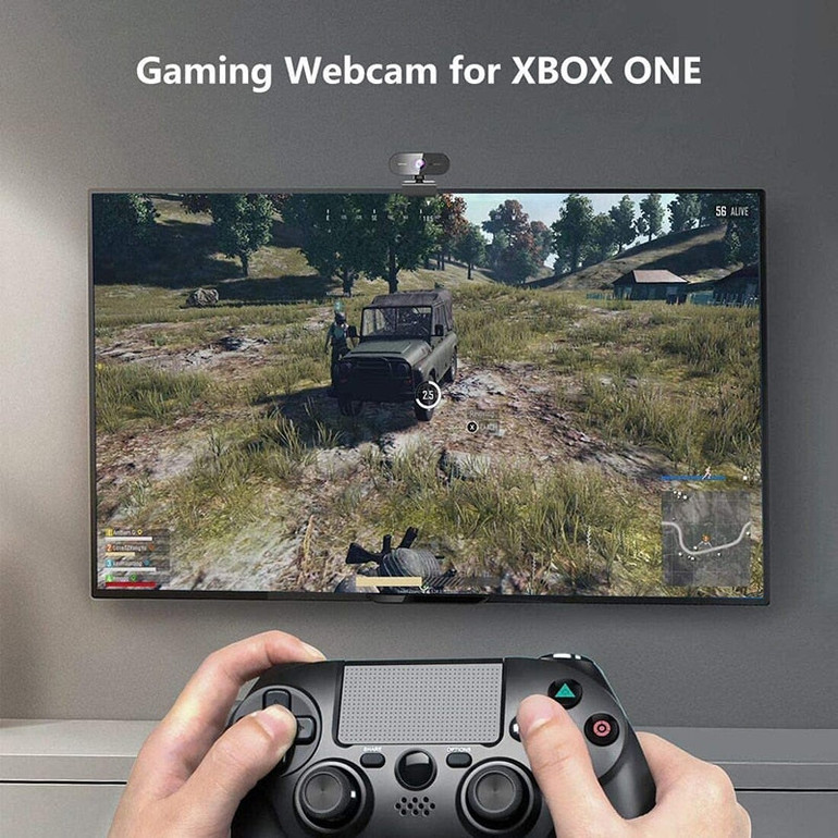Webcam with Microphone HD 1080P Streaming Webcam for PC,MAC, Laptop,Plug and Play USB Camera for Youtube,Skype Video Call (Black)