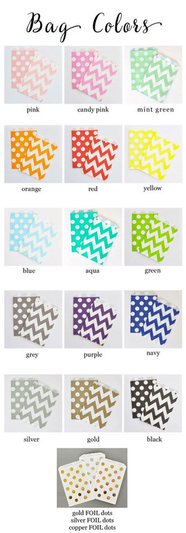 Chevron & Dots Goodie Bags (set of 12)