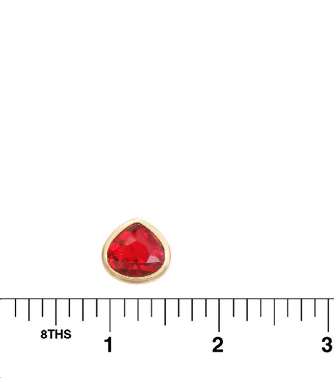 Red Teardrop Stud Earrings
