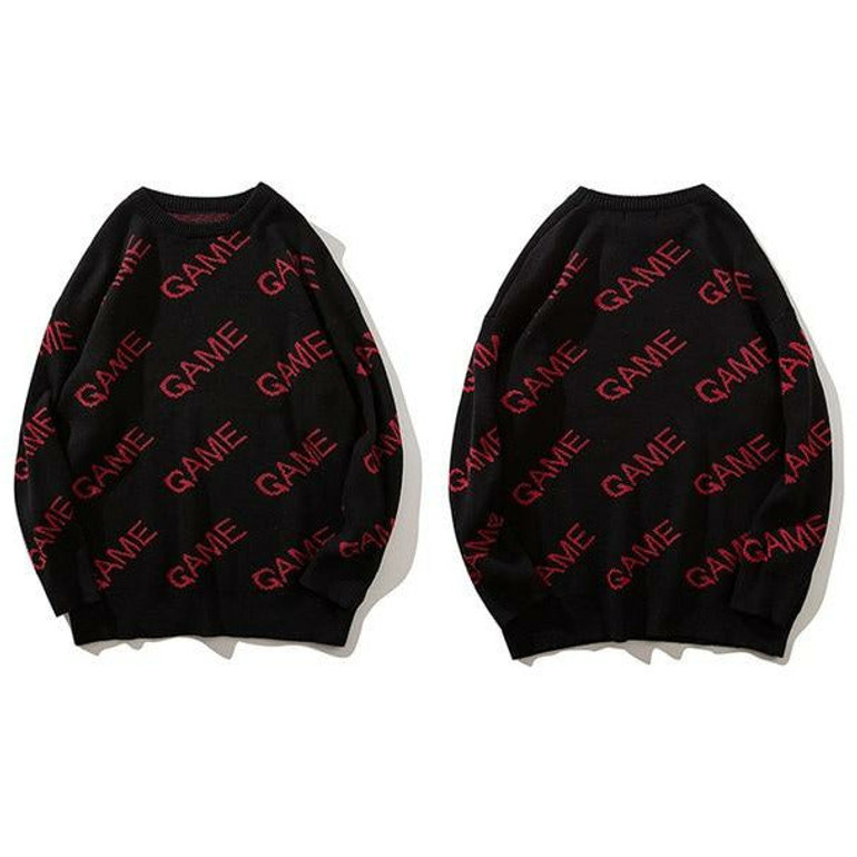 Club Giv "GAME" Knit Sweatshirt - Multiple Colors