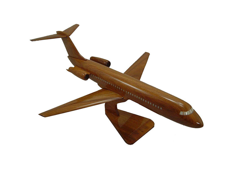DC9 Mahogany Mahogany Wood Desktop Airplane Model