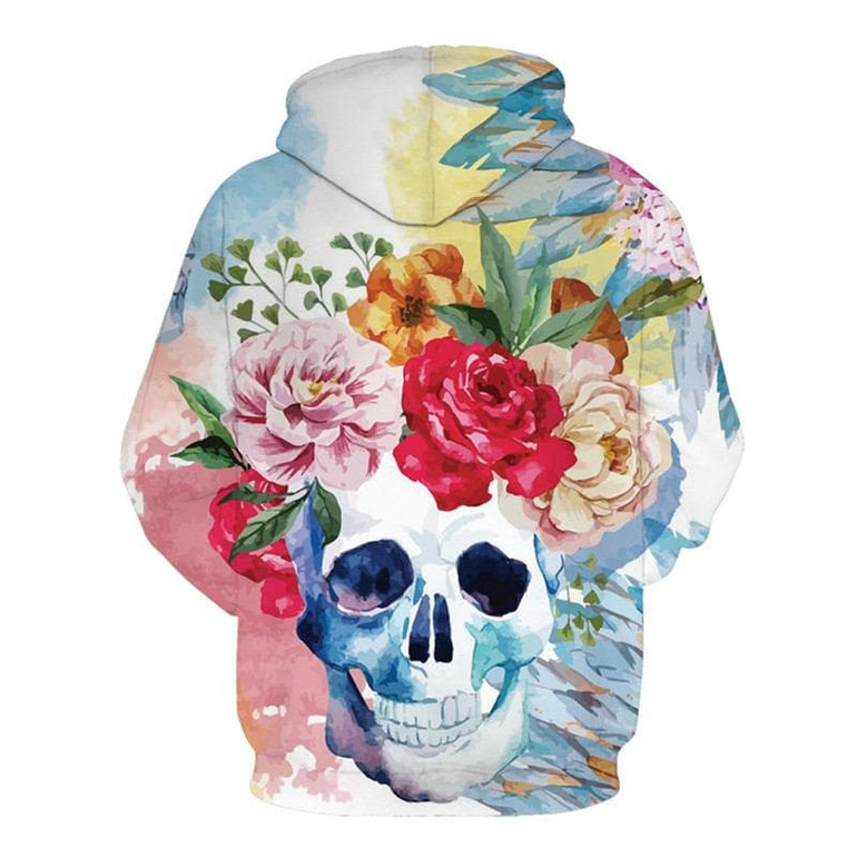 Skull Hoodie <br/> Flower Skull Hoodie <br/> Flower