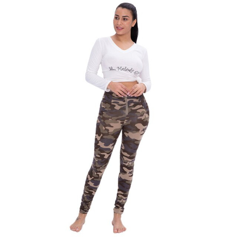 Women High Waisted Sexy Army green workout  Leggings