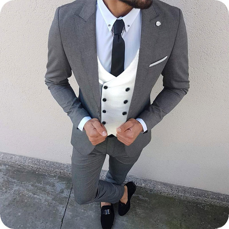 Men's Double Breasted  3 Piece Suit Up To Size 6XL