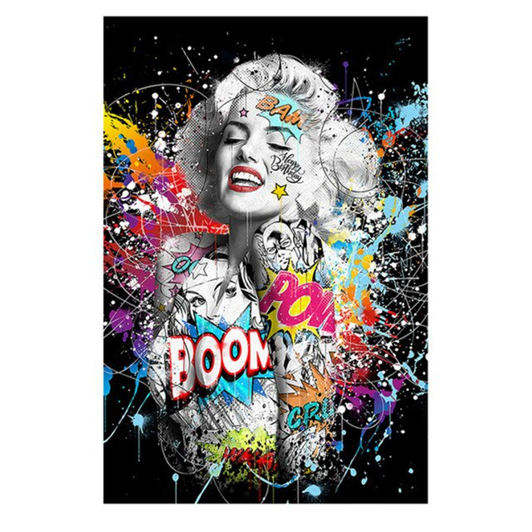 Graffiti Art Marilyn Monroe Art Oil Painting
