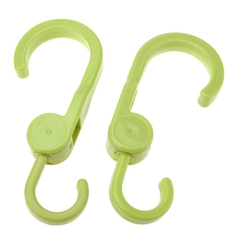 2pcs Baby Stroller Rotatable Hook Stroller Shopping Hook Clips Pram Accessories Double Hung Hook For Cart Carriages Wheelchairs