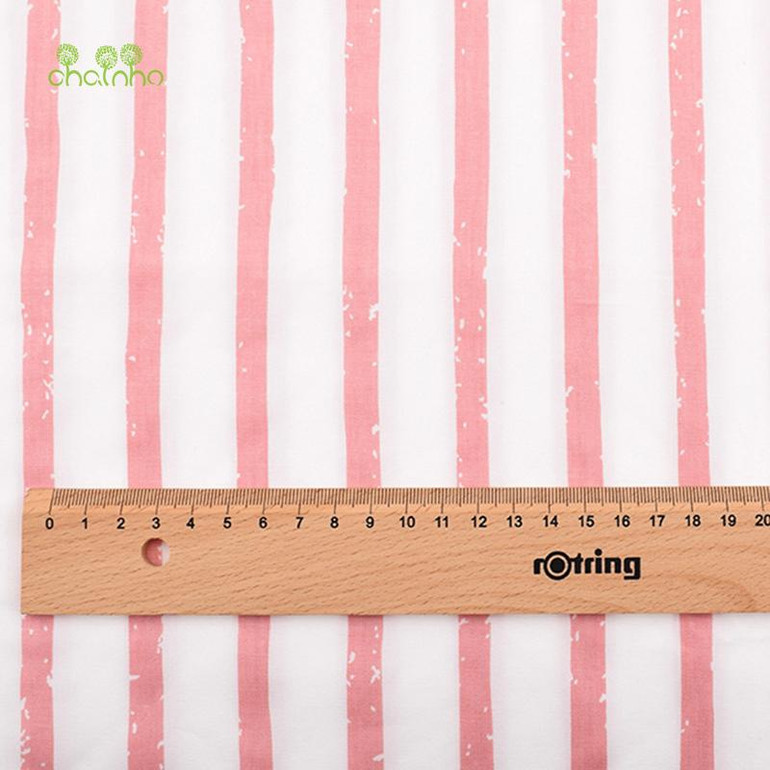 3Pcs/Lot Printed Twill Cotton Fabric For Sewing Quilting/Baby Tissue/Children Bed Sheet/Sleepware/Curtain/ Material Pink 40x50cm