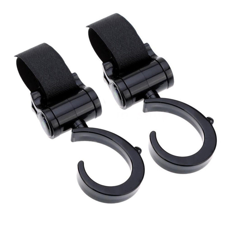 2Pcs/Set Baby Carriage Stroller Accessories Pram Stroller Pushchair 360 Swivel Hanger Hooks