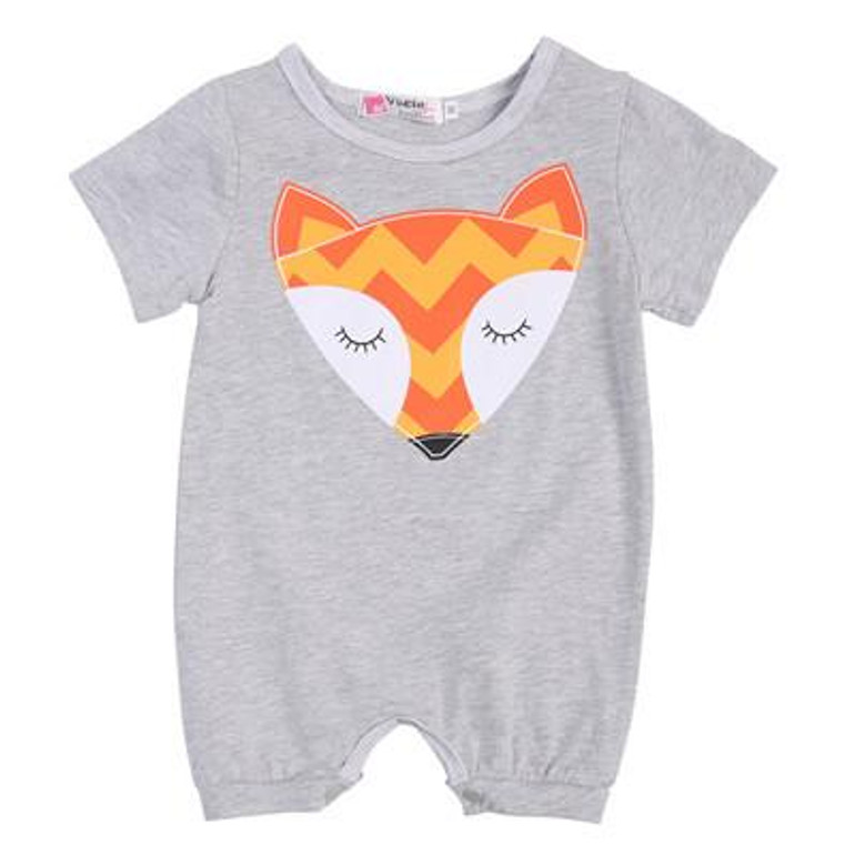 Newborn Kids Baby Rompers Infant Boy Girl Cute Fox Short Sleeve Jumpsuit Soft Outfits Clothes