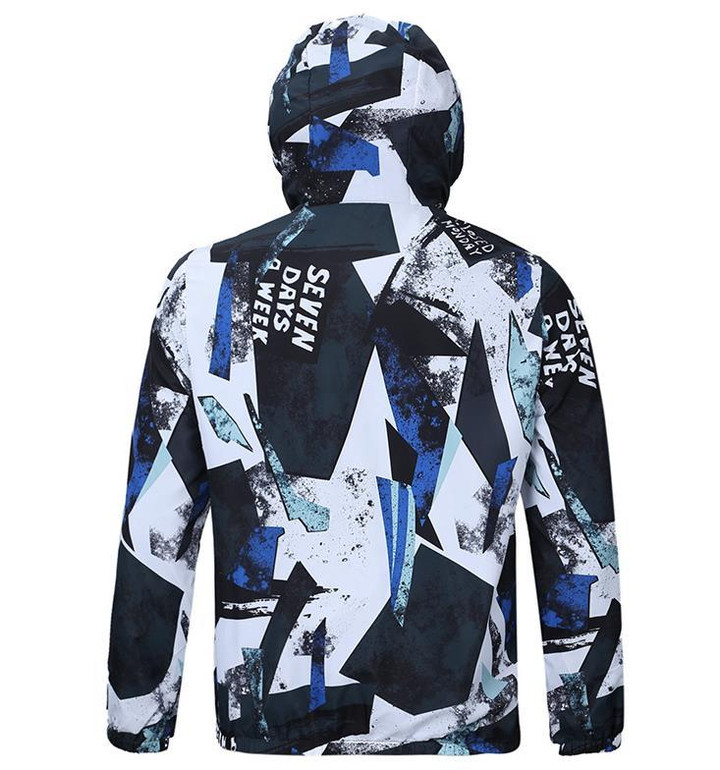 3D Waterproof Anti-UV Light and comfortable Windbreaker Hip Hop Street wear Hooded jacket novel men's long trench coats