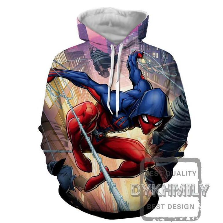 3D Spiderman Batmen Cosplay Costume Mens Long-sleeved Sweatshirt Slim Fit Men Hoodie Casual Fashion Pullover Tracksuit Hoody