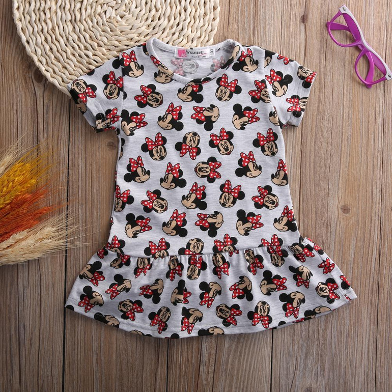 Cute Children Kids Baby Girls Dresses Clothes Child Cartoon Summer Mini Short Dress Kid Enfant Garments Clothing