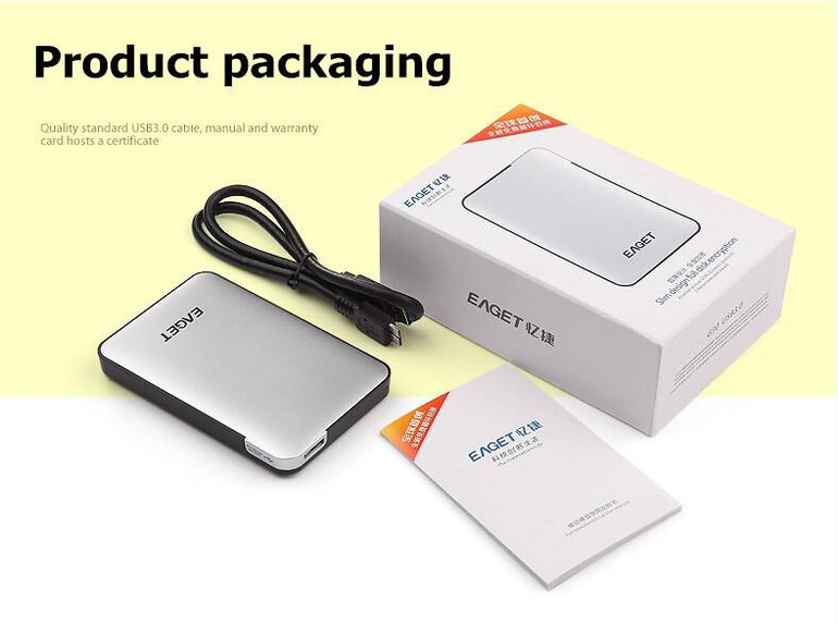 EAGET G30- 2TB 1TB 500GB USB 3.0 High Speed External Hard Drives Portable Desktop And Laptop Mobile Hard Disk Genuine