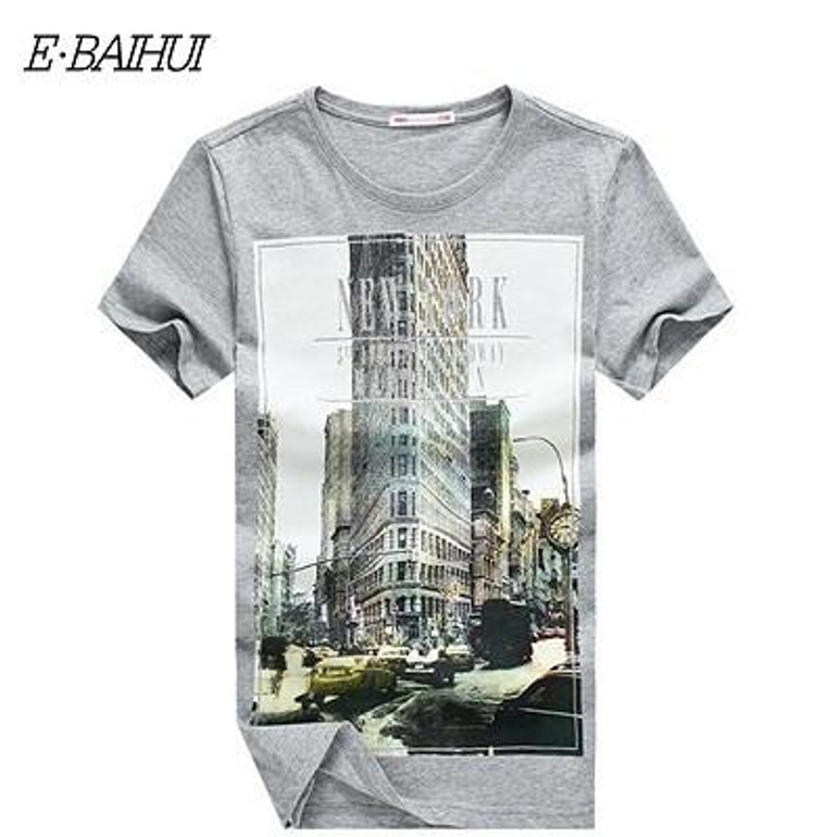 E-BAIHUI Brand mens t shirts marcelo burlon t shirt  casual tops tees Fitness Men cotton T-shirts Camisetas  Swag t shirt  Y050