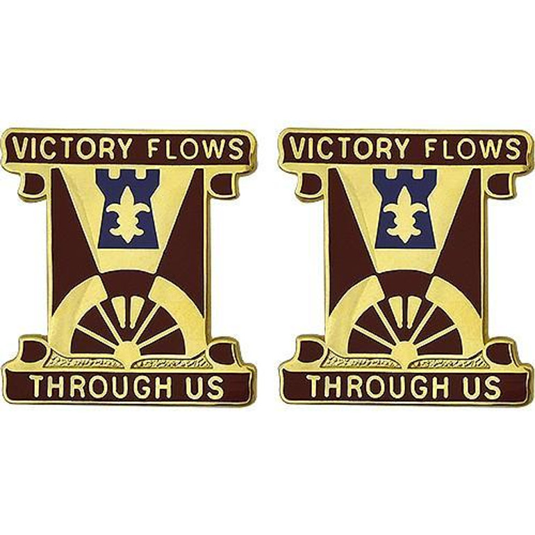 334th Transportation Battalion Unit Crest (Victory Flows Through Us)