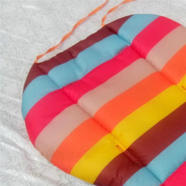 Baby Infant Stroller Seat Pushchair Cushion Cotton Mat Rainbow Color Soft Thick Pram Cushion Chair BB Car Seat Cushion Baby Infant Stroller Seat Pushchair Cushion Cotton Mat Rainbow Color Soft Thick Pram Cushion Chair BB Car Seat Cushion