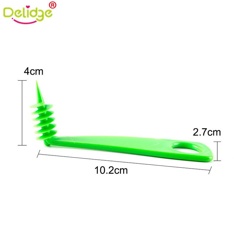 Delidge 1 pc Vegetable Rotate Slicer Plastic Manual Spiral Screw Slicer Potato Carrot Cucumber Vegetables Spiral Cutter