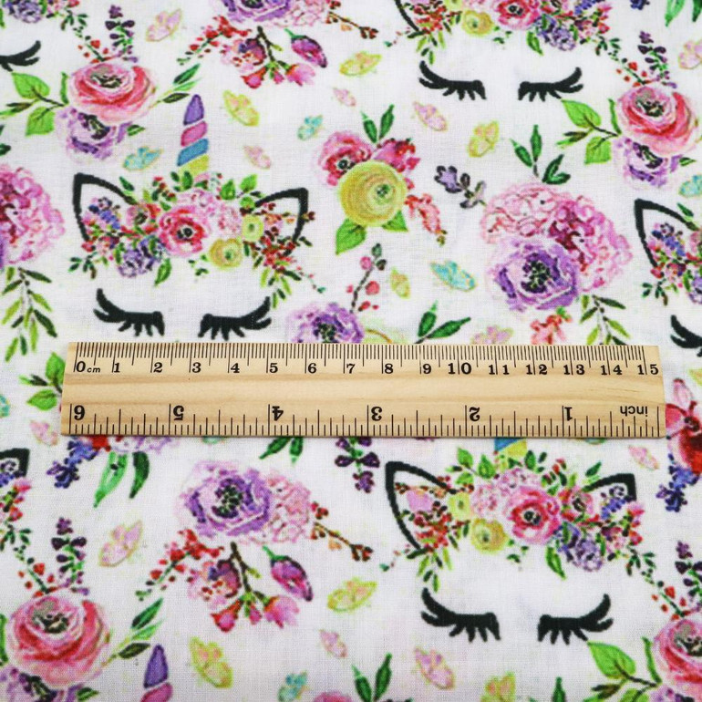 David accessories 50*145cm deer unicorn snowman Christmas Easter Polyester cotton fabric for Tissue home textile Sewing,c2845