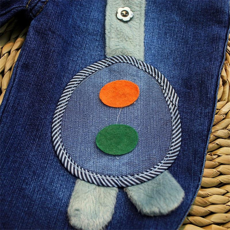 Children Baby Boy Jeans Pants Fashion Classical Cowboy Trousers Cartoon cowboy Baby Belt pants cute Baby Boy Girl Boy pant
