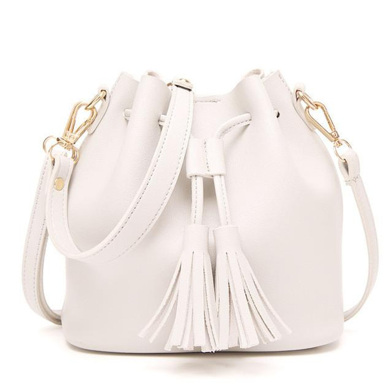 Bucket bag women Pu Leather String Shoulder bag Luxury Bags Famous Designer no Logo printed