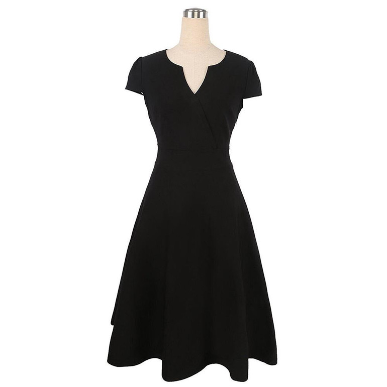 Berydress Retro 1950s Elegant Women Office Dress Navy Blue Vestido De Festa Formal Work Summer Dresses 2017 Audrey Hepburn Dress
