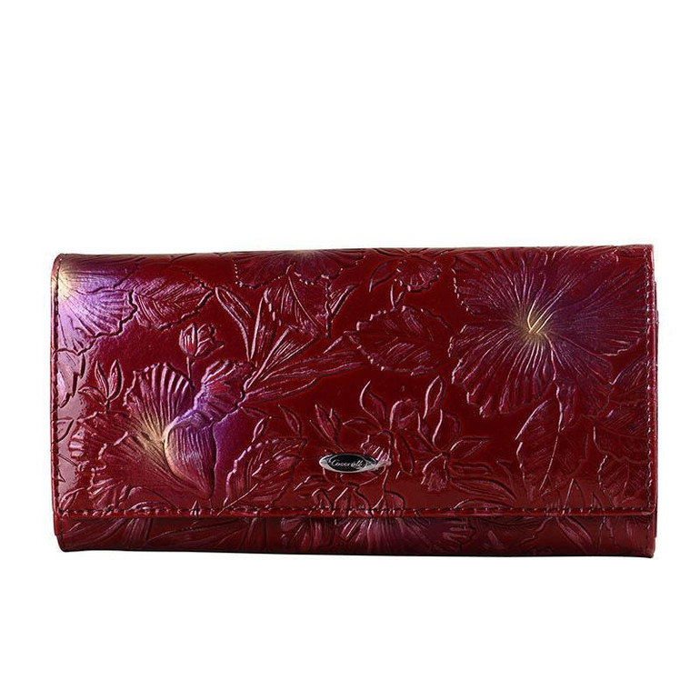 Embossing Flower Genuine Leather Women Wallet Brand Female Wallets Fashion Hasp Women Leather Purse Real Leather Wallet Clutch
