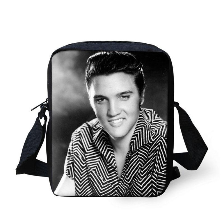 ELVISWORDS Cartoon Elvis Presley Shoulder Bag 3d Singer Character Children Students School Bags Set Kids Satchels Bookbag Gifts