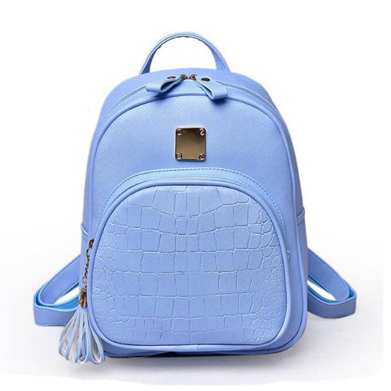 Elvasek 2017 women backpacks fashion ladies travel bags pu leather backpack small style shopping bag student's school backpacks