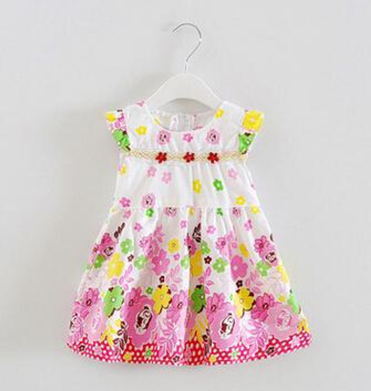 girls dress fashion girls print clothes Baby sleeveless kids clothes girl party dresses new infant baby clothes