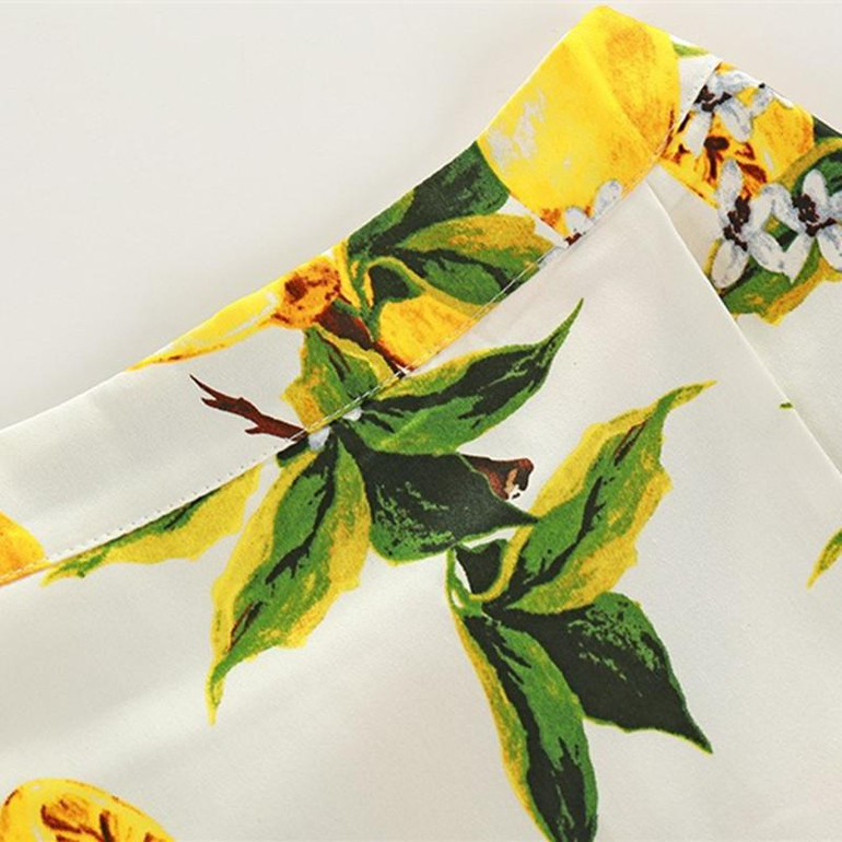 Girls Clothing Set Lemon Printed Brand Shirt + Skirt Suit Girls Clothes Kids children clothing Outfit Spring Summer Clothes Set