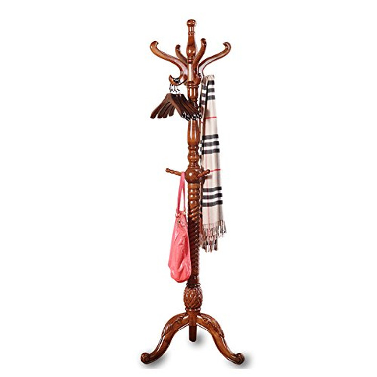 SUNSHINE Hanger 200cm Standing European-style Clothing Racks Bedroom Living Room Corner Solid Wood Coat Rack
