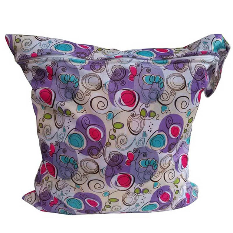 Newborn Baby Diaper Bag Reusable Waterproof Cartoon Wet Dry Bag Nappy Zip Pouch