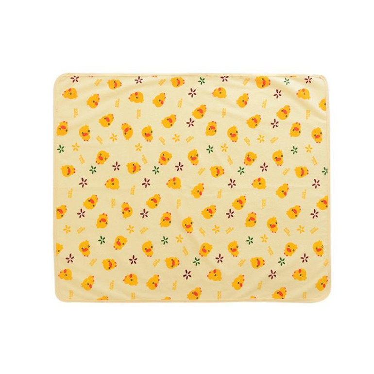 Newborn Baby Cute Duckling Printed Changing Pad Urinal Pad For Infant Bed Waterproof Cloth Diaper Inserts Changing Mat For Crib