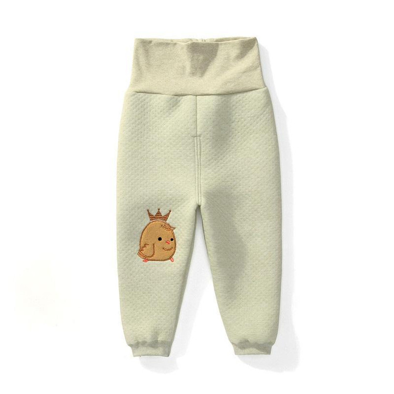 Newborn Baby Boys Girls Pants 2017 New Autumn Cartoon Print High Elastic Waist Solid Cotton Pants Baby Boys Girls Trousers 4p053