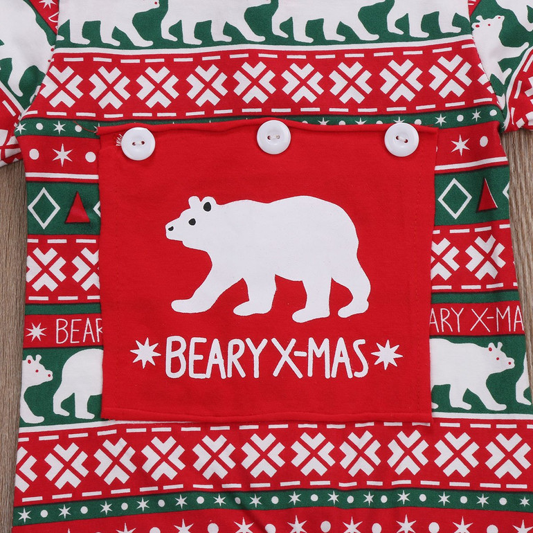 Newborn Baby Boy Girl Christmas Costume Print Baby Rompers Long Sleeve Winter Crawling Kids Clothes Romper Jumpsuit
