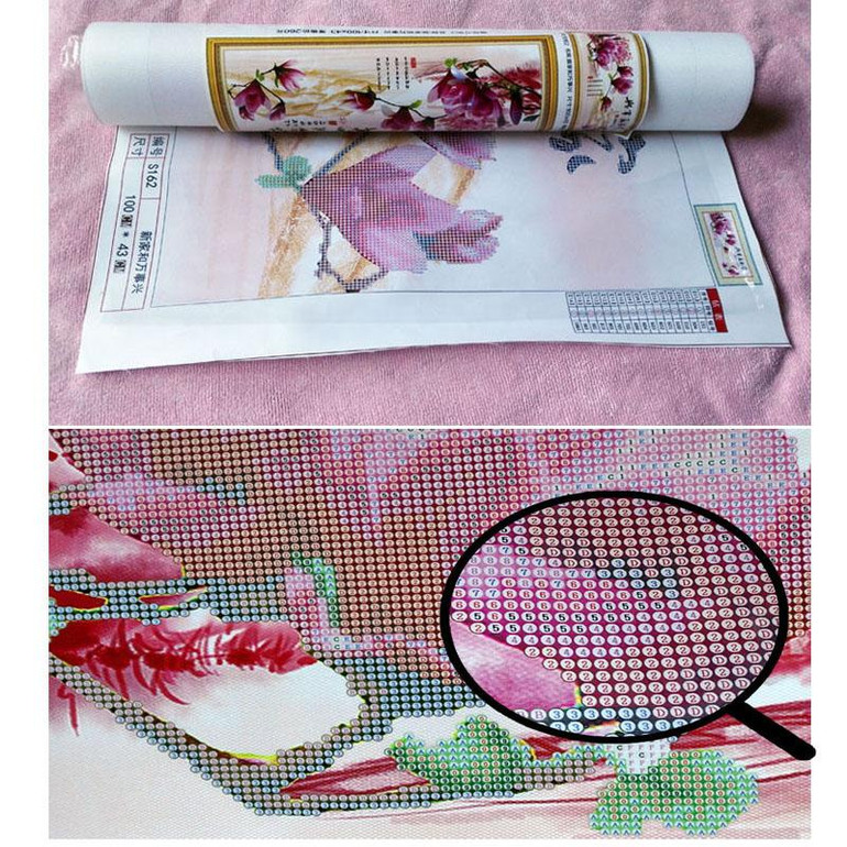 Round crystal Cross Stitch picture Diamond Embroidery flower and plant home decor Diamond painting moasic floral picture pastes
