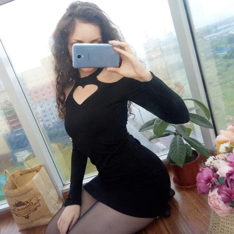 Rosetic Gothic Mini Dress Black Hollow Heart-shaped Women Autumn Casual Dress O-Neck A-Line High Street Fashion Sexy Goth Dress