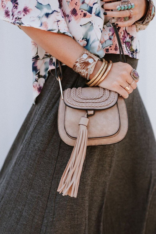 Rosemont Tassel Crossbody - Gray