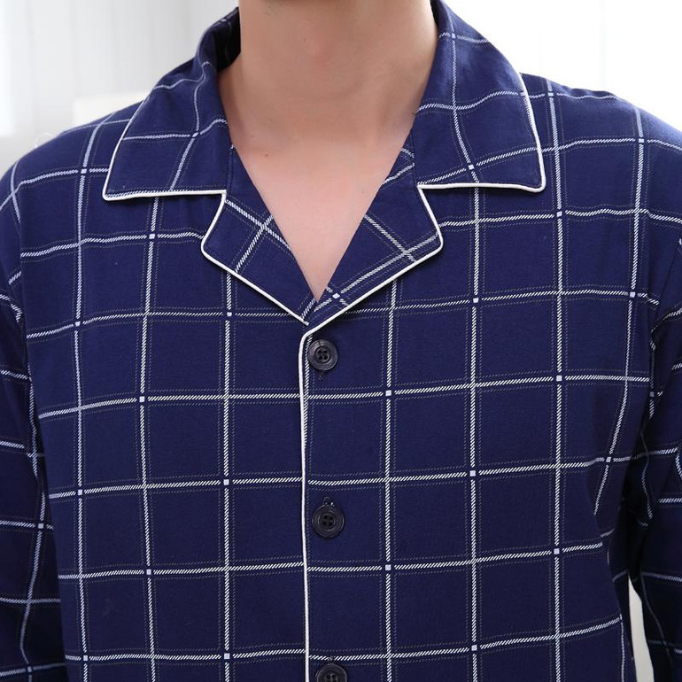 JRMISSLI Autumn 100% Cotton Long Sleeve Men Sleepwear Masculine Pyjamas Plaid Men's Pajama Sets Lounge Casual Home Clothing JRMISSLI Autumn 100% Cotton Long Sleeve Men Sleepwear Masculine Pyjamas Plaid Men's Pajama Sets Lounge Casual Home Clothing