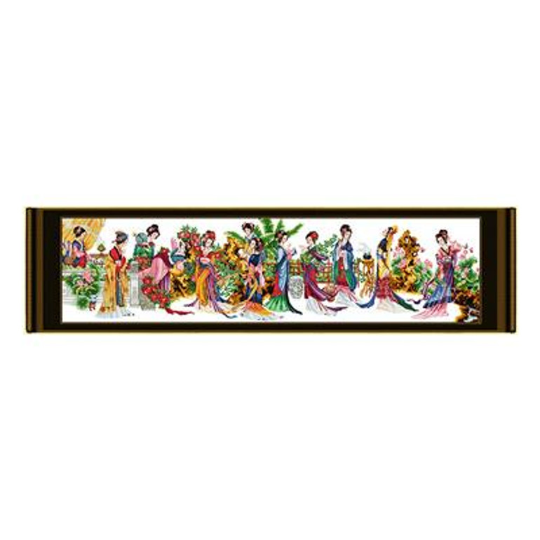JoySunday crossstitch needlework kit Twelve Jinling ladies Ren mansion DMC14CT11CT livingroom bedroom office hotel factory sale