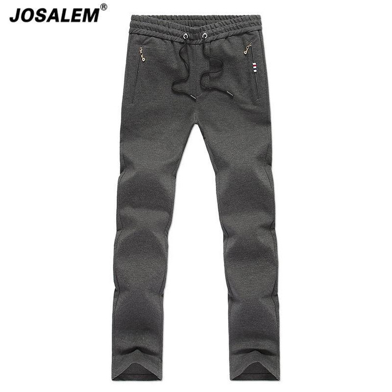 JOSALEM Men Straight Casual Pants 2017 Autumn Winter New Elastic Waist Long Trousers Sweatpants High Quality Male Brand Clothing
