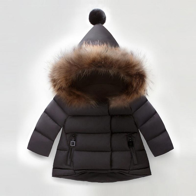 New baby boys and girls kids cotton hooded coat plus velvet thick warm winter snowsuits