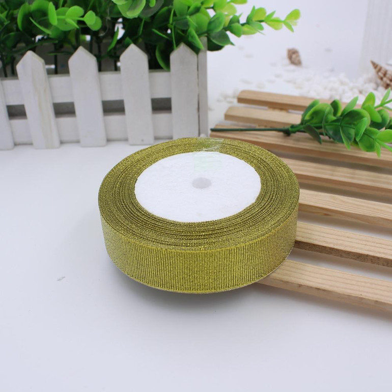 New 25 yards/roll Gold Onions Belt Silk Ribbon Wedding Satin 6 different size (6 mm to 40 mm) Gift Pack Lace DIY decoration