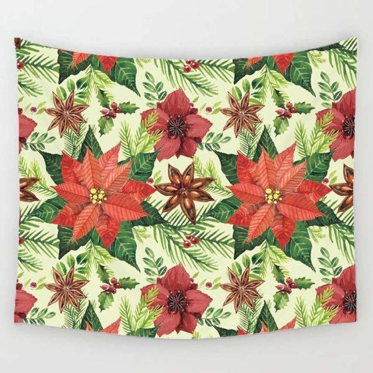 Christmas Flowers Tapestry